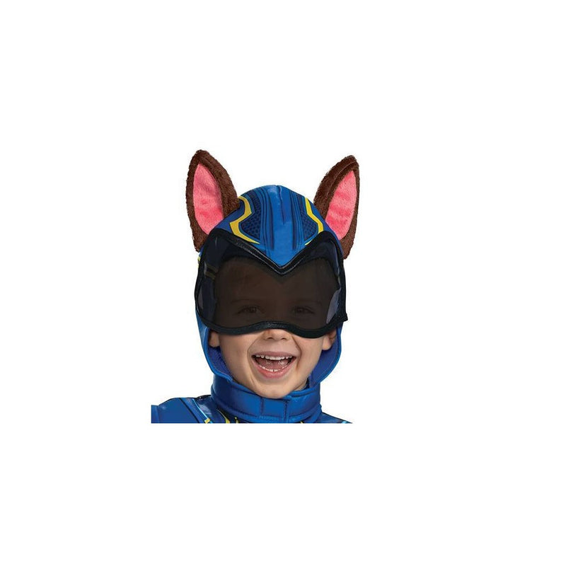 Toddler PAW Patrol Chase Light Up Halloween Costume Jumpsuit with Headpiece 4-6x