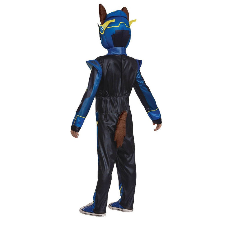 Toddler PAW Patrol Chase Light Up Halloween Costume Jumpsuit with Headpiece 4-6x