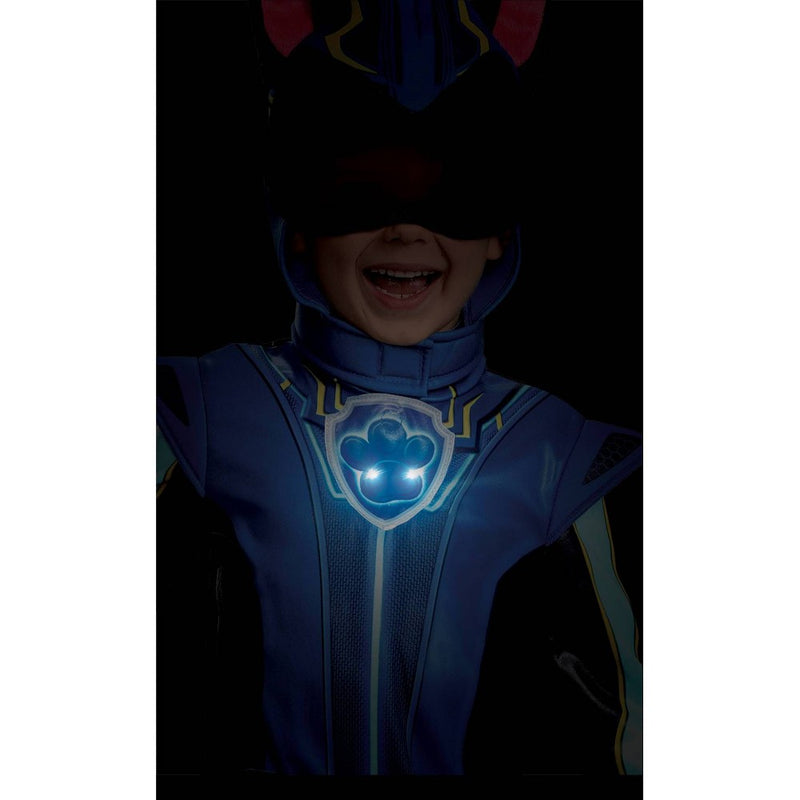 Toddler PAW Patrol Chase Light Up Halloween Costume Jumpsuit with Headpiece 4-6x