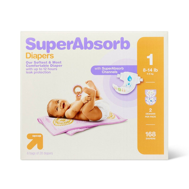 Disposable Diapers Giant Pack - Size 1 - 168ct - up & up™