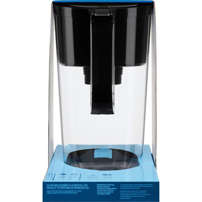 Brita Water Filter 10-Cup Tahoe Water Pitcher Dispenser with Standard Water Filter - Black