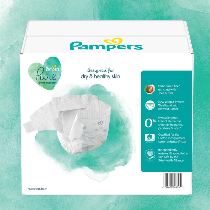 Pampers Pure Protection Disposable Diapers Enormous Pack - Size 7 - 60ct