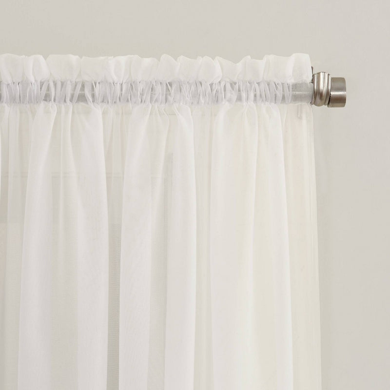 108"x59" Emily Sheer Voile Rod Pocket Curtain Panel Off White - No. 918