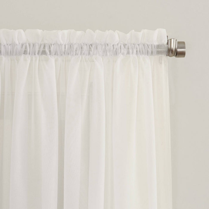 108"x59" Emily Sheer Voile Rod Pocket Curtain Panel Off White - No. 918