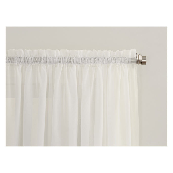 108"x59" Emily Sheer Voile Rod Pocket Curtain Panel Off White - No. 918