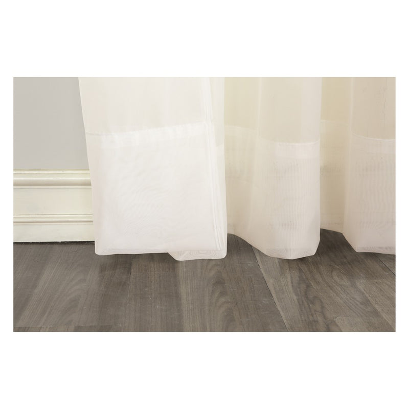 108"x59" Emily Sheer Voile Rod Pocket Curtain Panel Off White - No. 918