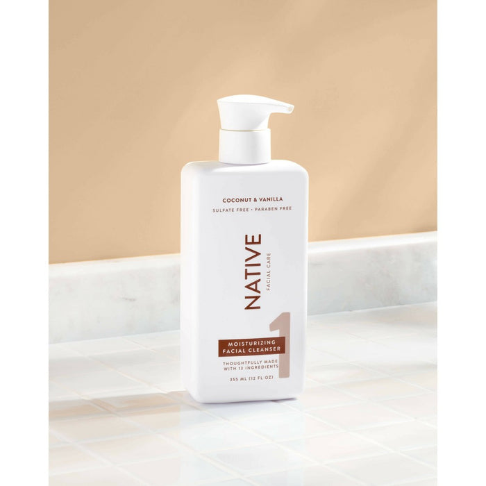 Native Face Wash Moisturizing Coconut and Vanilla with Niacinamide - 12 fl oz