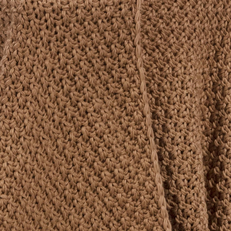 Oversized Recycled Knit Throw Blanket Brown - Threshold™