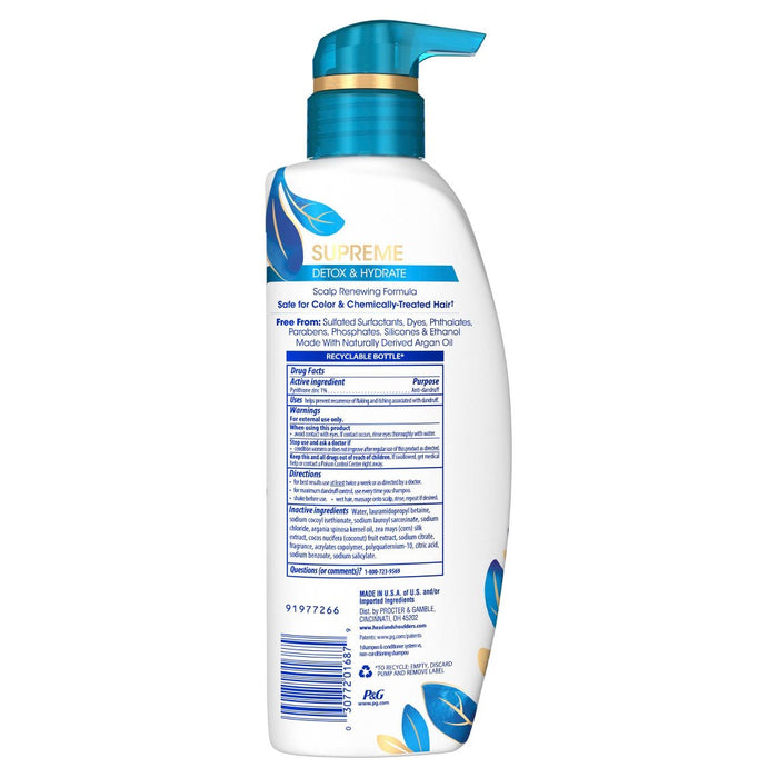 Head & Shoulders Supreme Sulfate Free Detox & Hydrate Shampoo - 11.8oz