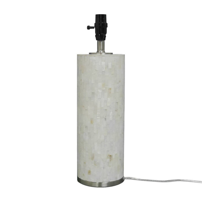 Capiz Subway Tile Large Lamp Base Shell Includes Energy Efficient Light Bulb - Threshold™