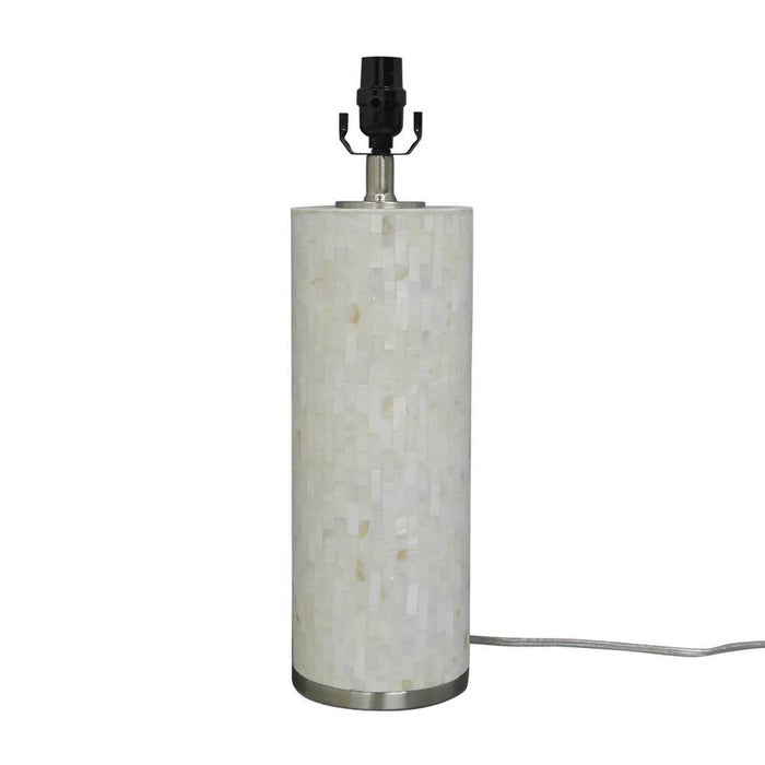 Capiz Subway Tile Large Lamp Base Shell Includes Energy Efficient Light Bulb - Threshold™
