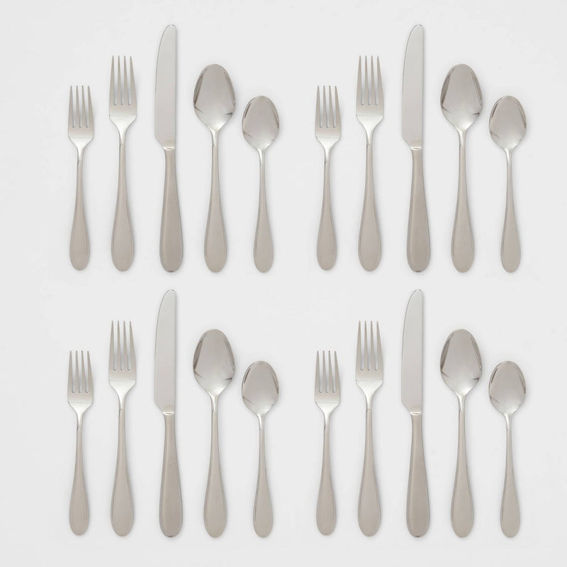 20pc Luxor 18/10 Stainless Steel Flatware Set - Threshold Signature™