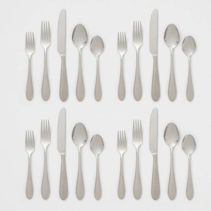 20pc Luxor 18/10 Stainless Steel Flatware Set - Threshold Signature™