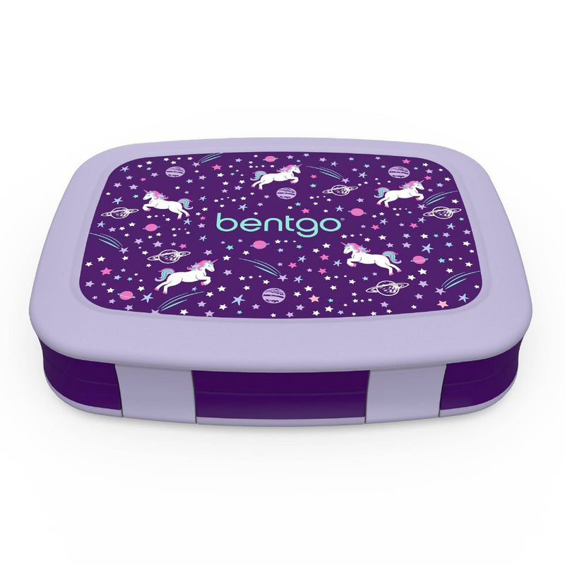 Bentgo Kids' Prints Leakproof, 5 Compartment Bento-Style Lunch Box - Unicorn