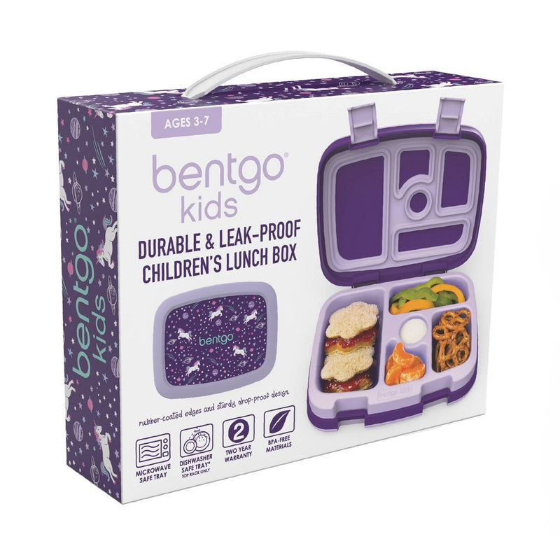 Bentgo Kids' Prints Leakproof, 5 Compartment Bento-Style Lunch Box - Unicorn