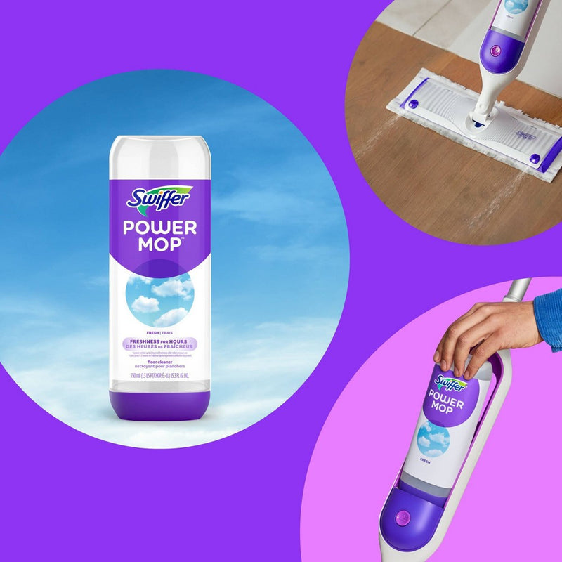 Swiffer Fresh Power Mop Floor Cleaning Solution - 2ct