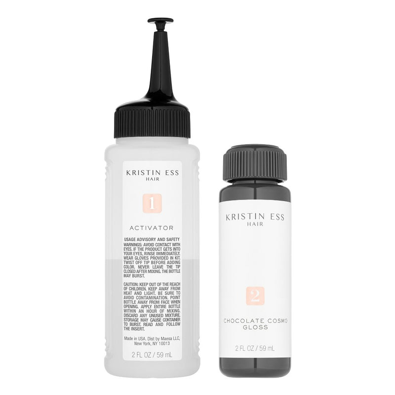 Kristin Ess Signature Hair Gloss Shine Boosting, Tone Enhancing, Silicone Free + Ammonia Free - Chocolate Cosmo - 4 fl oz