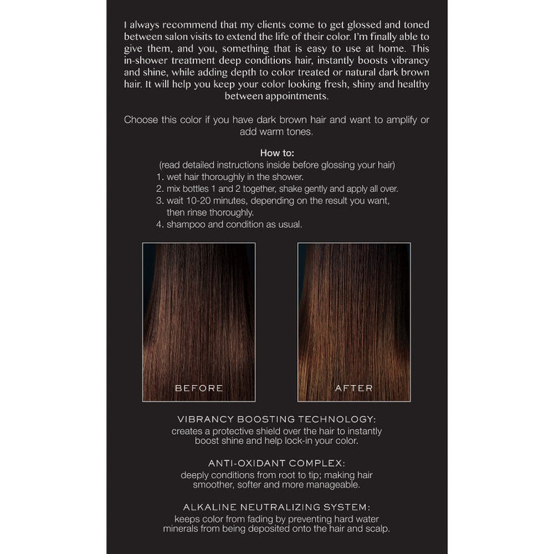 Kristin Ess Signature Hair Gloss Shine Boosting, Tone Enhancing, Silicone Free + Ammonia Free - Chocolate Cosmo - 4 fl oz