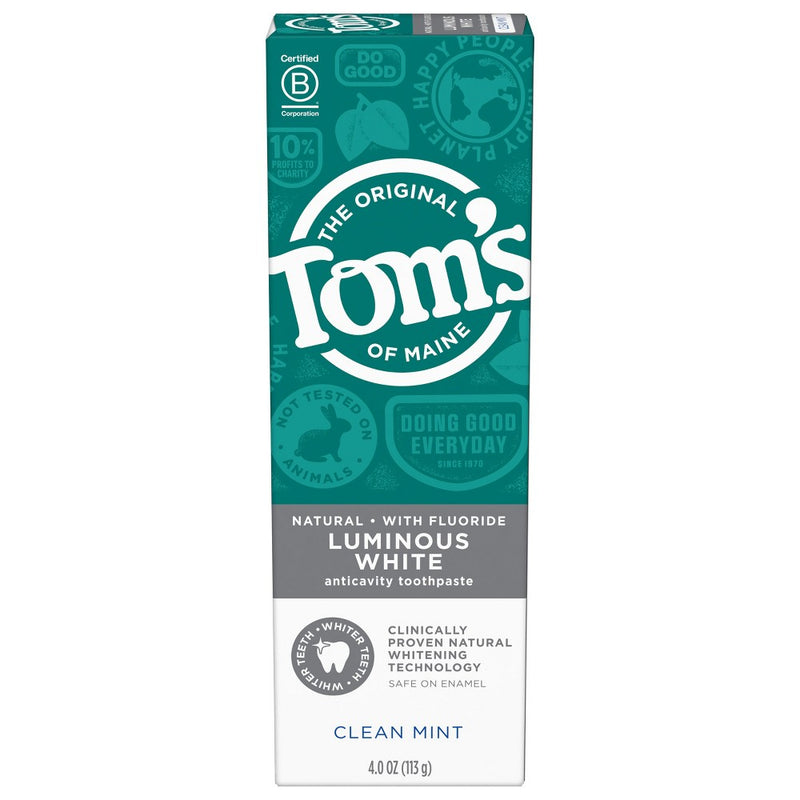 Tom's of Maine Luminous White Anti-Cavity Toothpaste - Clean Mint - 4oz