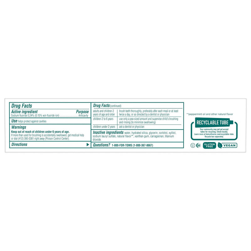 Tom's of Maine Luminous White Anti-Cavity Toothpaste - Clean Mint - 4oz