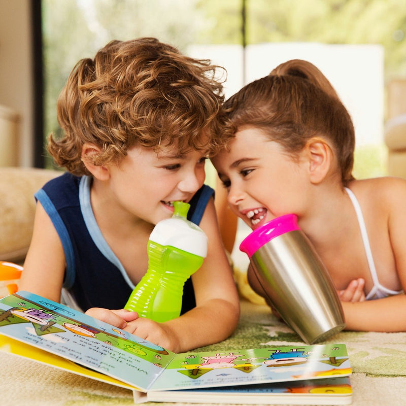 Munchkin Click Lock 9oz Bite Proof Soft Spout Sippy Cup - 2pk Blue/Green