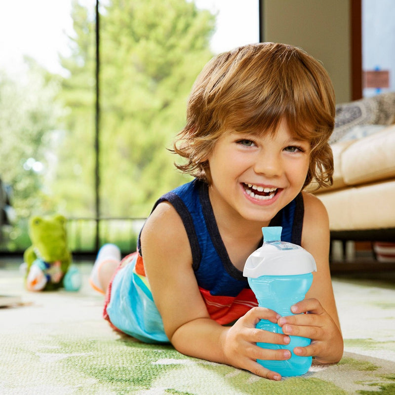 Munchkin Click Lock 9oz Bite Proof Soft Spout Sippy Cup - 2pk Blue/Green