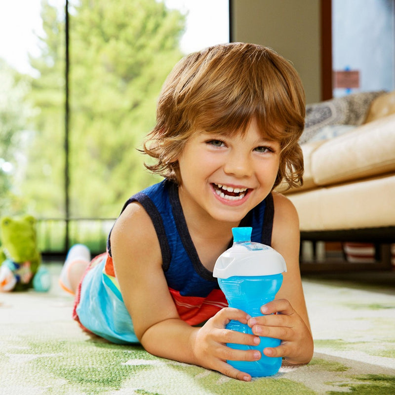 Munchkin Click Lock 9oz Bite Proof Soft Spout Sippy Cup - 2pk Blue/Green