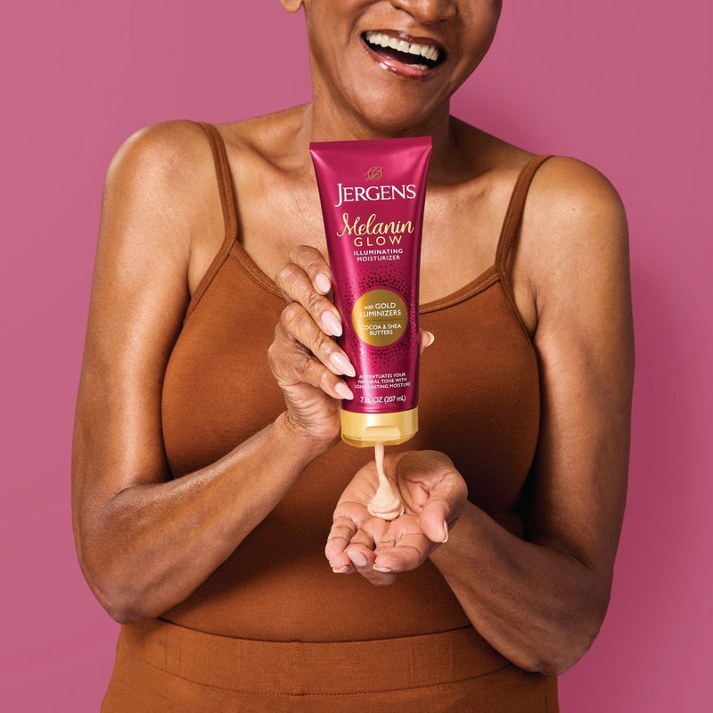 Jergens Natural Glow Melanin Glow Body Lotion - Gold - 7 fl oz