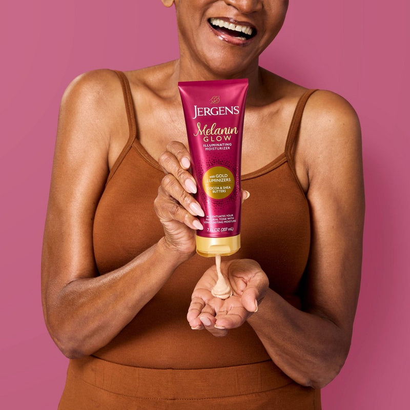 Jergens Natural Glow Melanin Glow Body Lotion - Gold - 7 fl oz