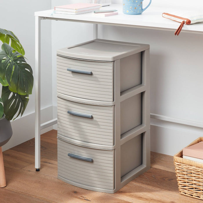 3 Drawer Medium Tower Dark Gray - Brightroom