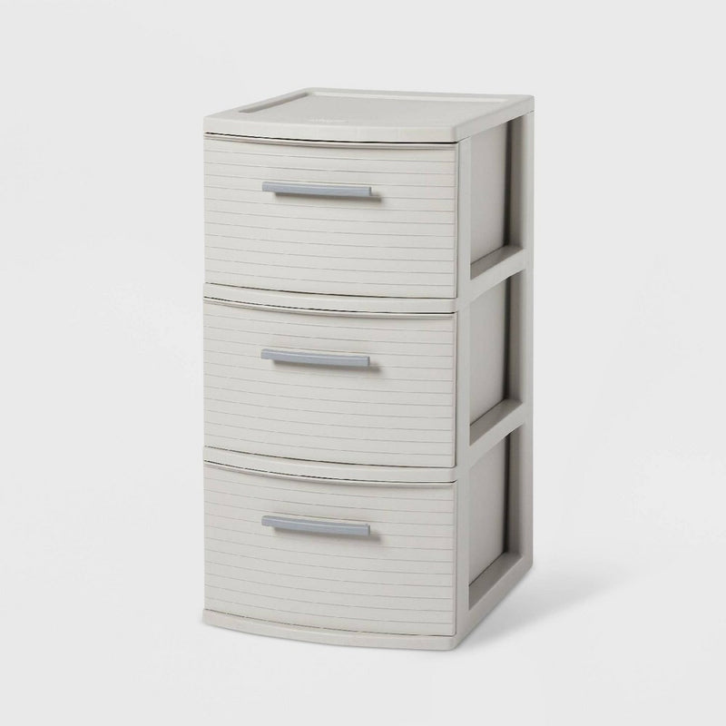 3 Drawer Medium Tower Dark Gray - Brightroom (LOCAL PICKUP ONLY)