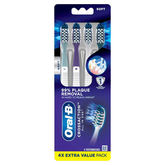 Oral-B CrossAction Soft Toothbrush - 4ct