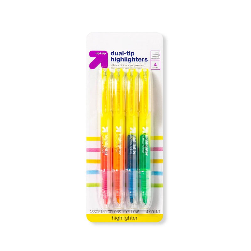 4ct Highlighters Dual Tipped - up & up