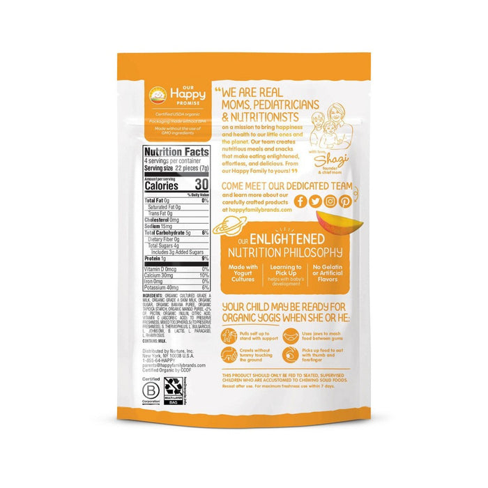 HappyBaby Organic Yogis Banana & Mango Freeze-Dried Yogurt & Fruit Baby Snacks - 1oz