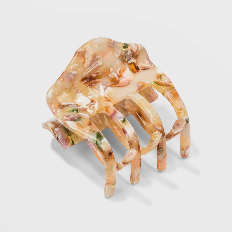 Flecked Lucite Claw Hair Clip - A New Day Brown