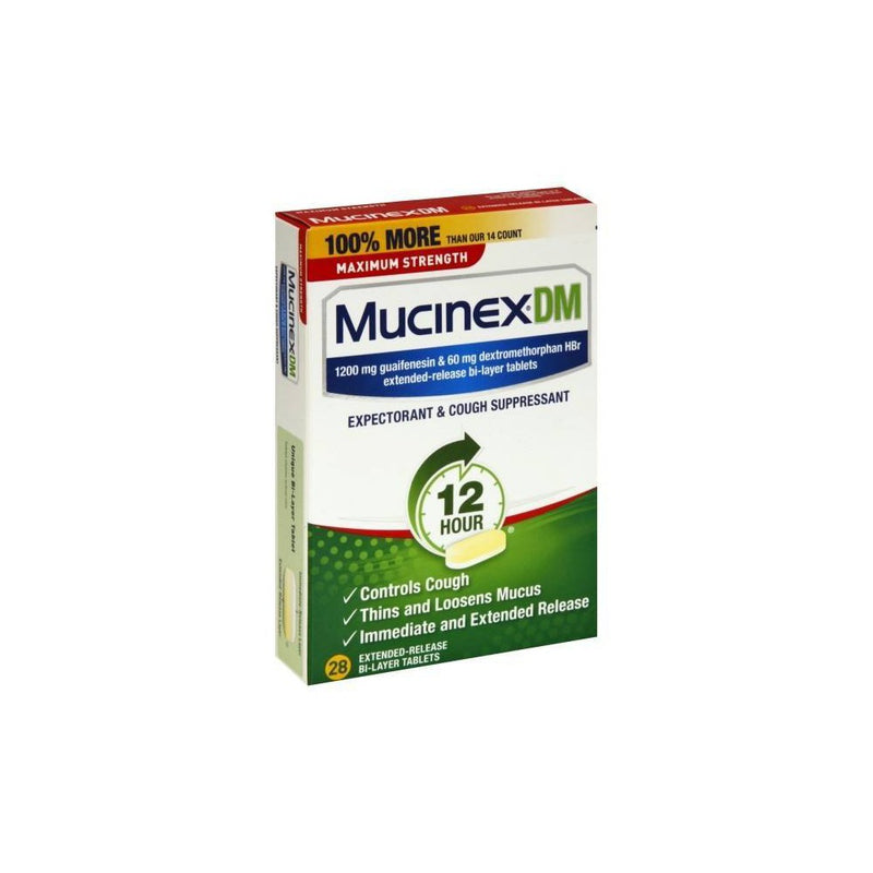 Mucinex DM Max Strength 12 Hour Cough Medicine - Tablets - 28ct