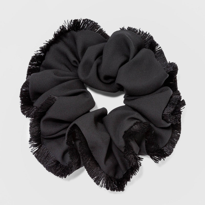Oversized Hair Twister Frayed Edge - A New Day Black
