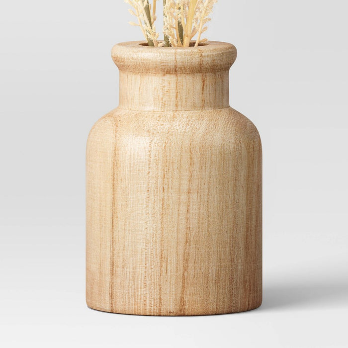 Small Grass Arrangement in Wood Pot - Threshold