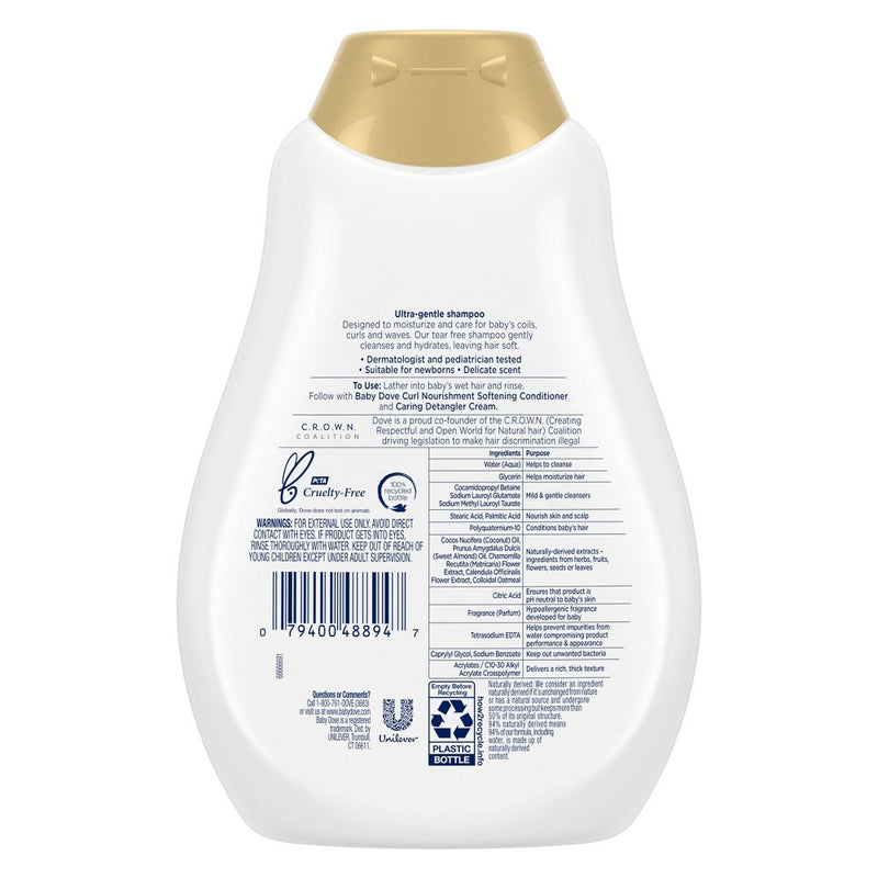Baby Dove Curl Nourishment Textured Hair Care Hydrating Shampoo - 13 fl oz