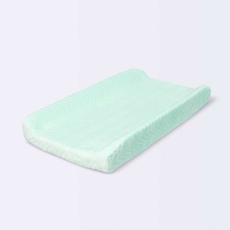 Plush Changing Pad Cover Chevron - Cloud Island Mint