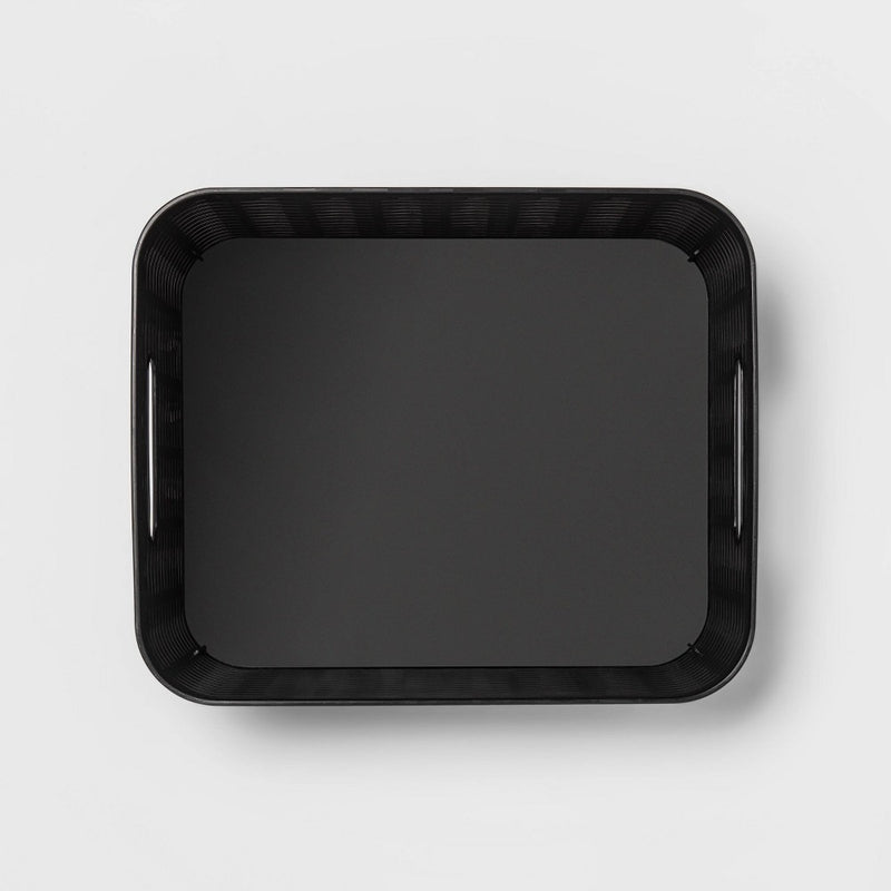 Wave Medium Storage Bin Black - Brightroom