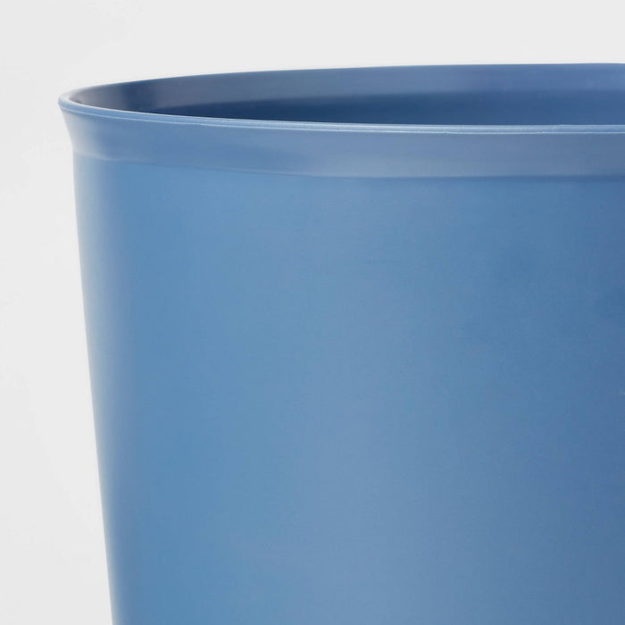 Flexible 1.8gal Round Wastebasket Shallow Blue - Brightroom
