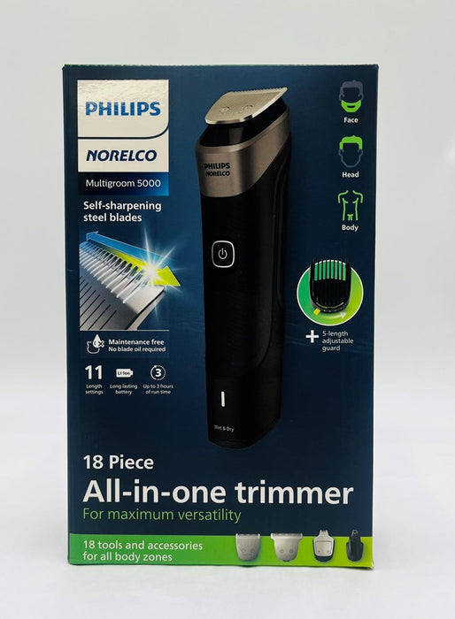 Philips Norelco Series 5000 Multigroom Men's Rechargeable Electric Trimmer - MG5910/49 - 18pc