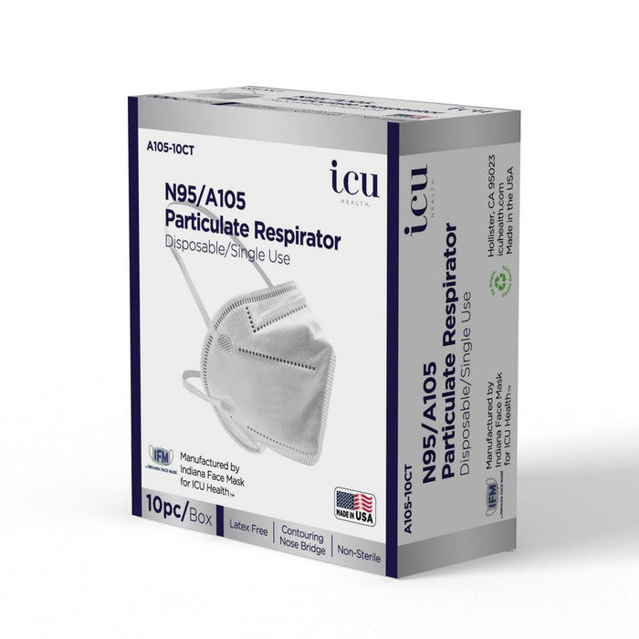 ICU Health N95 Respirator Mask - White - 10ct