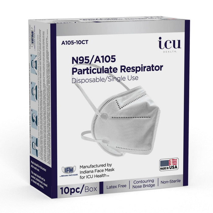 ICU Health N95 Respirator Mask - White - 10ct