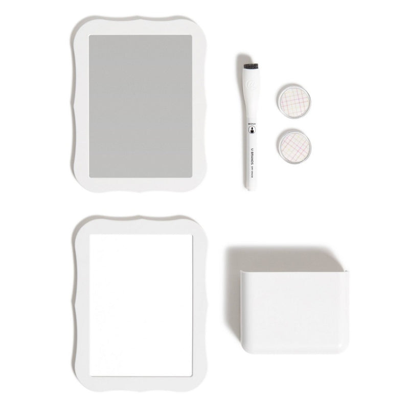 U Brands 6pc Basic Locker Kit White/Plaid