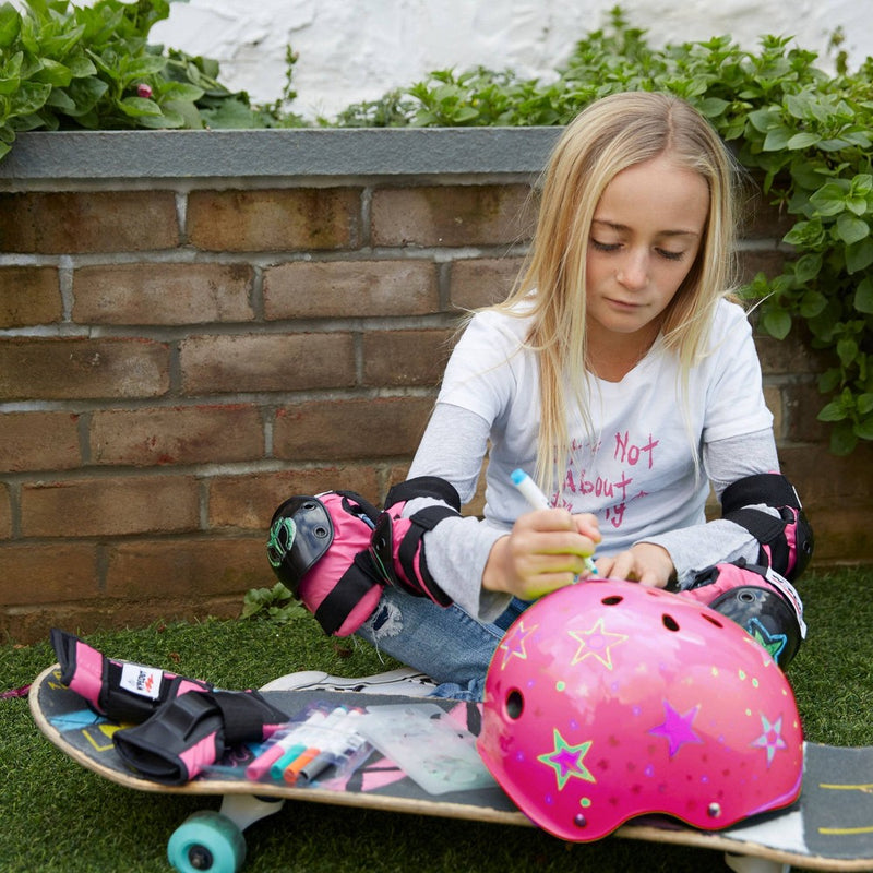 Wipeout Dry Erase Youth 5+ Helmet - Neon Pink