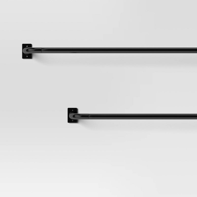 36"-66" French Curtain Rod Matte Black - Project 62 (LOCAL PICKUP ONLY)