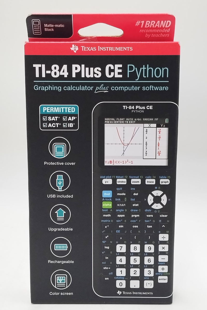 Texas Instruments 84 Plus CE Graphing Calculator - Black