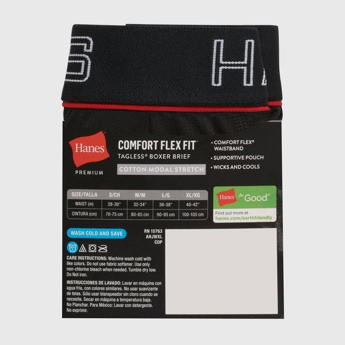 Hanes Originals Premium Men's Lightweight Mesh Comfort Flex Fit Trunk - Black S